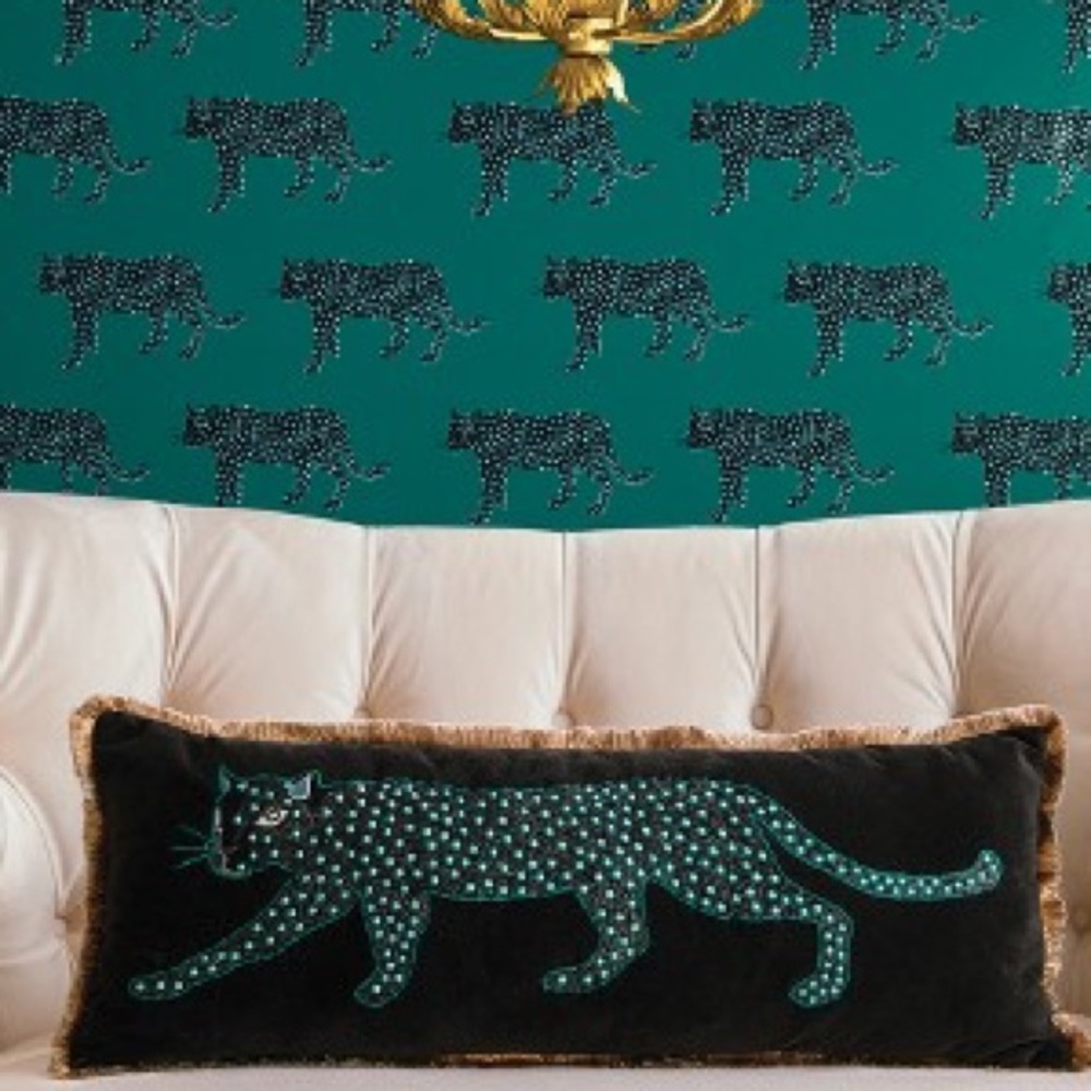 ISO OPALHOUSE TARGET GREEN/TEAL LEOPARD/PILLOW